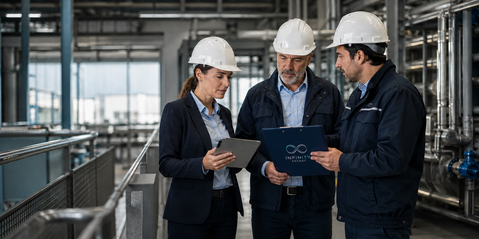 Equipo analizando resultados y estrategia energética